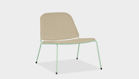 reddie-raw lounge chair 68W x 75D x 70H *cm (40H seat) / Fabric~Blush Cream / Metal~Mint Kami Lounge Chair