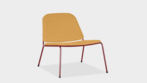 reddie-raw lounge chair 68W x 75D x 70H *cm (40H seat) / Fabric~Blush Curry / Metal~Rust Kami Lounge Chair