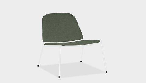reddie-raw lounge chair 68W x 75D x 70H *cm (40H seat) / Fabric~Blush Green / Metal~White Kami Lounge Chair