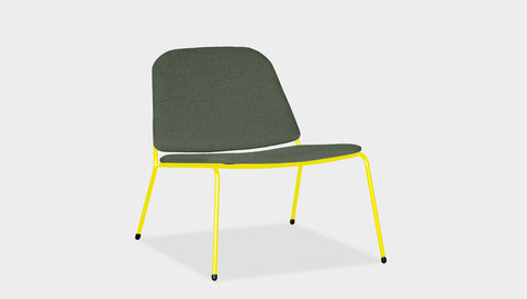 reddie-raw lounge chair 68W x 75D x 70H *cm (40H seat) / Fabric~Blush Green / Metal~Yellow Kami Lounge Chair