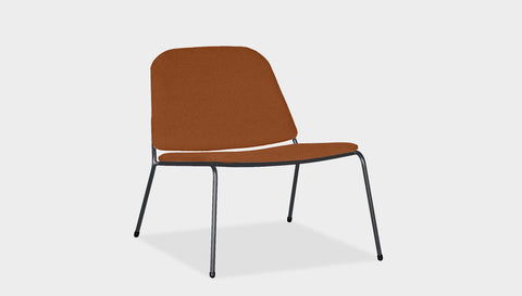 reddie-raw lounge chair 68W x 75D x 70H *cm (40H seat) / Fabric~Blush Rust / Metal~Black Kami Lounge Chair