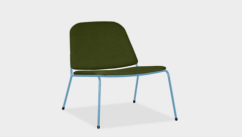 reddie-raw lounge chair 68W x 75D x 70H *cm (40H seat) / Fabric~Davano Green / Metal~Blue Kami Lounge Chair