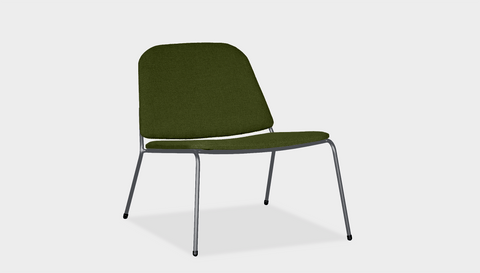 reddie-raw lounge chair 68W x 75D x 70H *cm (40H seat) / Fabric~Davano Green / Metal~Grey Kami Lounge Chair