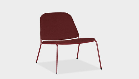 reddie-raw lounge chair 68W x 75D x 70H *cm (40H seat) / Fabric~Davano Sangria / Metal~Rust Kami Lounge Chair