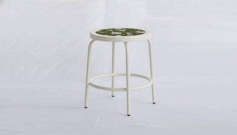 reddie-raw square side table Milton Stool COLLAB