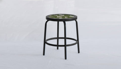 reddie-raw square side table 35W dia x 45H *cm / Collab~Green / Metal~Black Milton Stool COLLAB