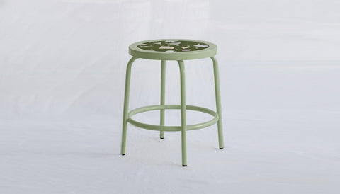reddie-raw square side table 35W dia x 45H *cm / Collab~Green / Metal~Mint Milton Stool COLLAB