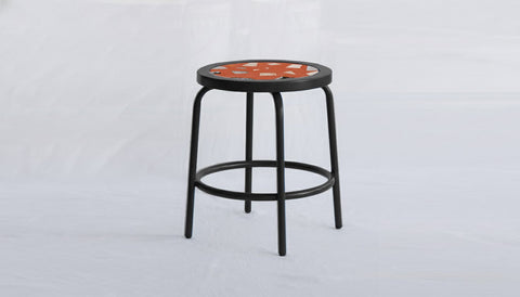 reddie-raw square side table 35W dia x 45H *cm / Collab~Pink / Metal~Black Milton Stool COLLAB