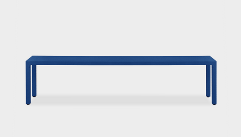 reddie-raw outdoor seating 140W x 35D x 45H *cm (Ideal for 160L table) / Solid Reclaimed Teak Wood~Natural / Metal~Navy Mimi Outdoor Bench Metal