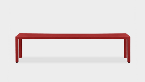 reddie-raw outdoor seating 140W x 35D x 45H *cm (Ideal for 160L table) / Solid Reclaimed Teak Wood~Natural / Metal~Red Mimi Outdoor Bench Metal