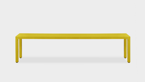 reddie-raw outdoor seating 140W x 35D x 45H *cm (Ideal for 160L table) / Solid Reclaimed Teak Wood~Natural / Metal~Yellow Mimi Outdoor Bench Metal