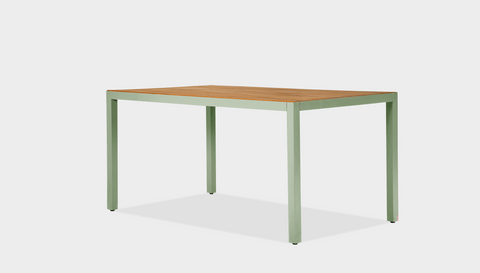 reddie-raw outdoor table 160W x 90D x 75H *cm / Solid Reclaimed Teak Wood~Natural / Metal~Mint Mimi Outdoor Dining Table
