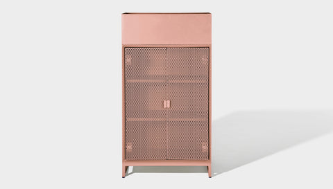 reddie-raw storage cupboard 60W x 45D x 110H  *cm (with planter box) / Lacquer~Pink NCW Metal Storage Unit (with and without planter)