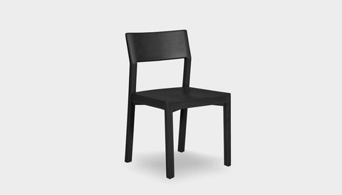 reddie-raw dining chair 46W x 49D x 82H *cm (45H seat) / Solid Reclaimed Teak Wood~Black / No Brass Rita Dining Chair