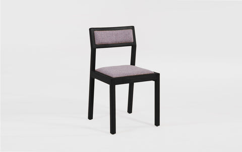 reddie-raw dining chair 50W x 48D x 72H *cm (45H seat height crushed) / 100% Wool Fabric~Textile 23 489 pink stripe / Solid Reclaimed Teak Wood~Black Rita Dining Chair Upholstered