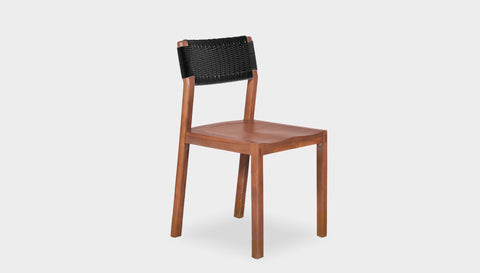 reddie-raw dining chair 46W x 49D x 82H *cm (45H seat) / Solid Reclaimed Teak Wood~Natural / Black Rope Rita Rope Dining Chair