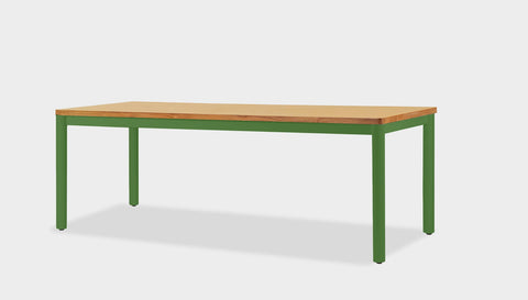 reddie-raw rectangular 160L x 90D x 75H *cm / Solid Reclaimed Wood Teak~Oak / Metal~Green Ronda Rectangular Table