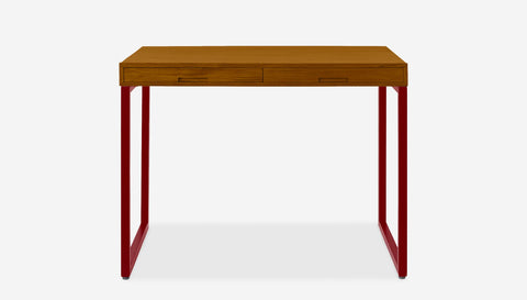 reddie-raw desk with drawers 100W x 60D x 75H *cm / Solid Reclaimed Wood~Natural / Metal~Rust Suzy 2 Drawer Desk