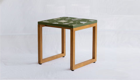 reddie-raw square side table 45W x 45D x 46H *cm / COMBO~Eucalyptus / Solid Reclaimed Teak Wood~Natural Suzy Side Table Square