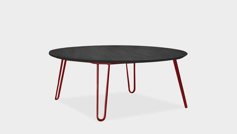 reddie-raw round coffee table 90dia x 35H *cm / Solid Reclaimed Wood~Black / Metal~Rust Willy Coffee Table Round