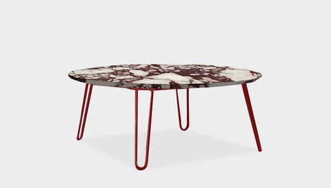 reddie-raw round coffee table 90dia x 35H *cm / Stone~Calacatta Viola / Metal~Rust Willy Coffee Table Round