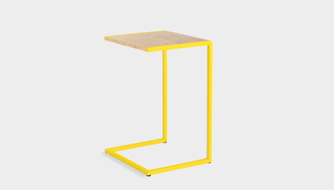 reddie-raw laptop table 45W x 40D x 65H *cm / Wood-Veneer~Oak / Metal~Yellow Suzy Laptop Table