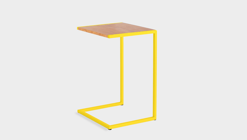 reddie-raw laptop table 45W x 40D x 65H *cm / Wood-Veneer~Teak / Metal~Yellow Suzy Laptop Table