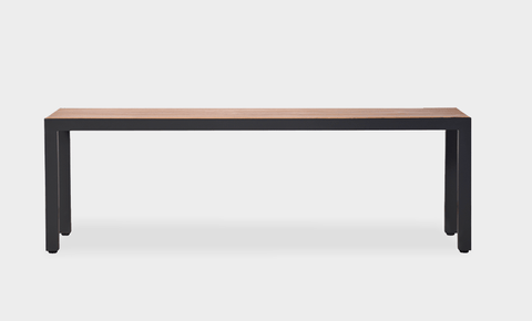 reddie-raw outdoor seating 140W x 35D x 45H *cm (Ideal for 160L table) / Wood Teak~Natural / Metal~Black Mimi Outdoor Bench