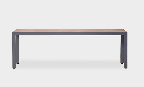 reddie-raw outdoor seating 140W x 35D x 45H *cm (Ideal for 160L table) / Wood Teak~Natural / Metal~Grey Mimi Outdoor Bench