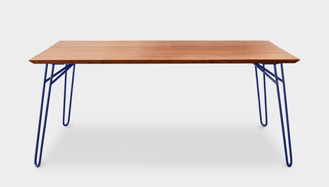 reddie-raw rectangular 160L x 90D x 75H *cm / Wood Teak~Natural / Metal~Navy Willy Dining Table - Wood