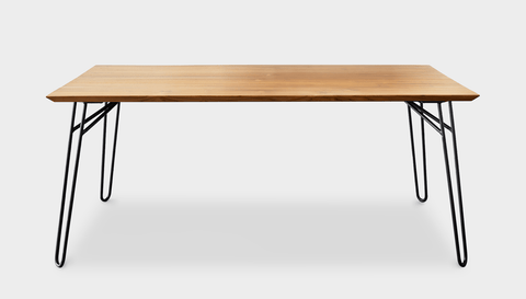 reddie-raw rectangular 160L x 90D x 75H *cm / Wood Teak~Oak / Metal~Black Willy Dining Table - Wood