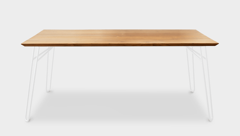 reddie-raw rectangular 160L x 90D x 75H *cm / Wood Teak~Oak / Metal~White Willy Dining Table - Wood