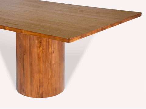 reddie-raw rectangular Dora Drum Table - Wood