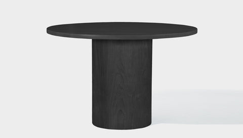 reddie-raw round 100dia x 75H *cm / Wood Teak~Black / Wood Veneer~Black Dora Drum Table Round- Wood