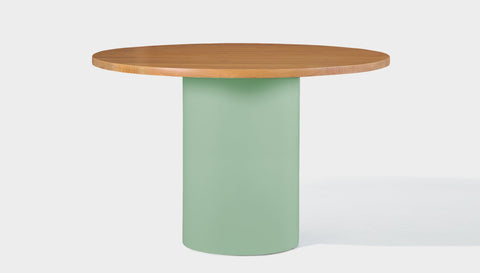 reddie-raw round 100dia x 75H *cm / Wood Teak~Natural / Metal~Mint Dora Drum Table Round- Wood