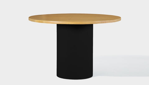 reddie-raw round 100dia x 75H *cm / Wood Teak~Oak / Metal~Black Dora Drum Table Round- Wood