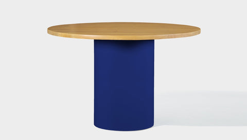 reddie-raw round 100dia x 75H *cm / Wood Teak~Oak / Metal~Navy Dora Drum Table Round- Wood