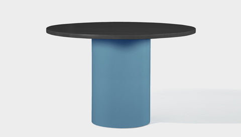 reddie-raw round 120dia x 75H *cm / Wood Teak~Black / Metal~Blue Dora Drum Table Round- Wood