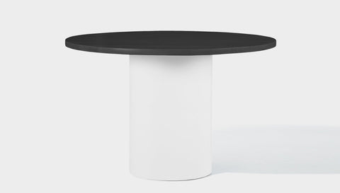 reddie-raw round 120dia x 75H *cm / Wood Teak~Black / Metal~White Dora Drum Table Round- Wood