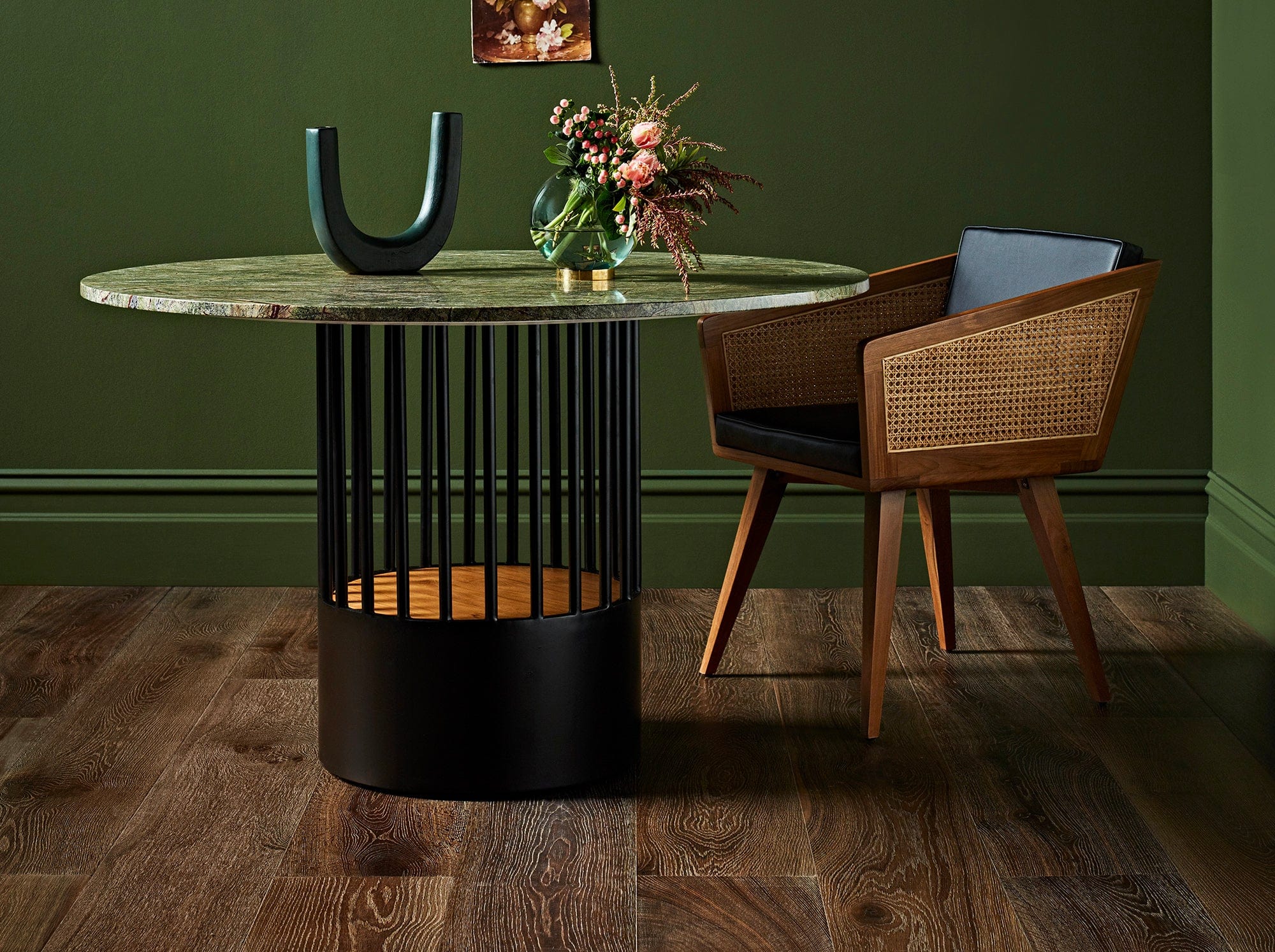 reddie-raw round Willy Cage Table - Marble