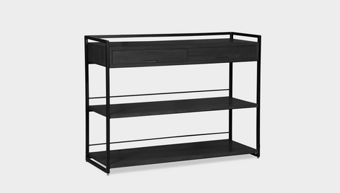 reddie-raw shelf 120W x 40D x 90H *cm / Wood Teak~Black / Metal~Black Suzy Console Unit