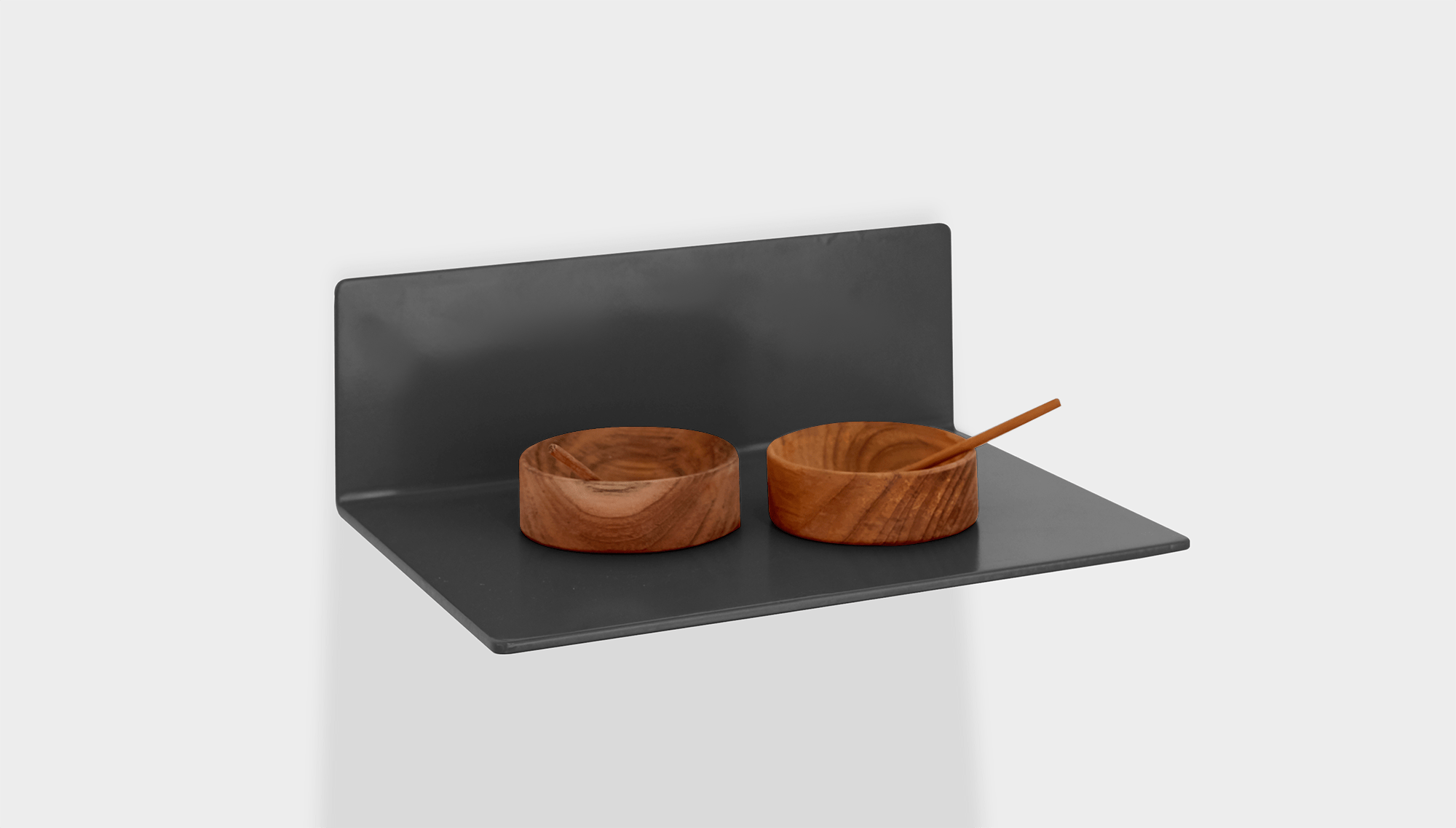 reddie-raw shelf 30W x 22D x 10H (+1cm floating off wall) *cm / Metal~Grey Andi Floating Reversible Shelf