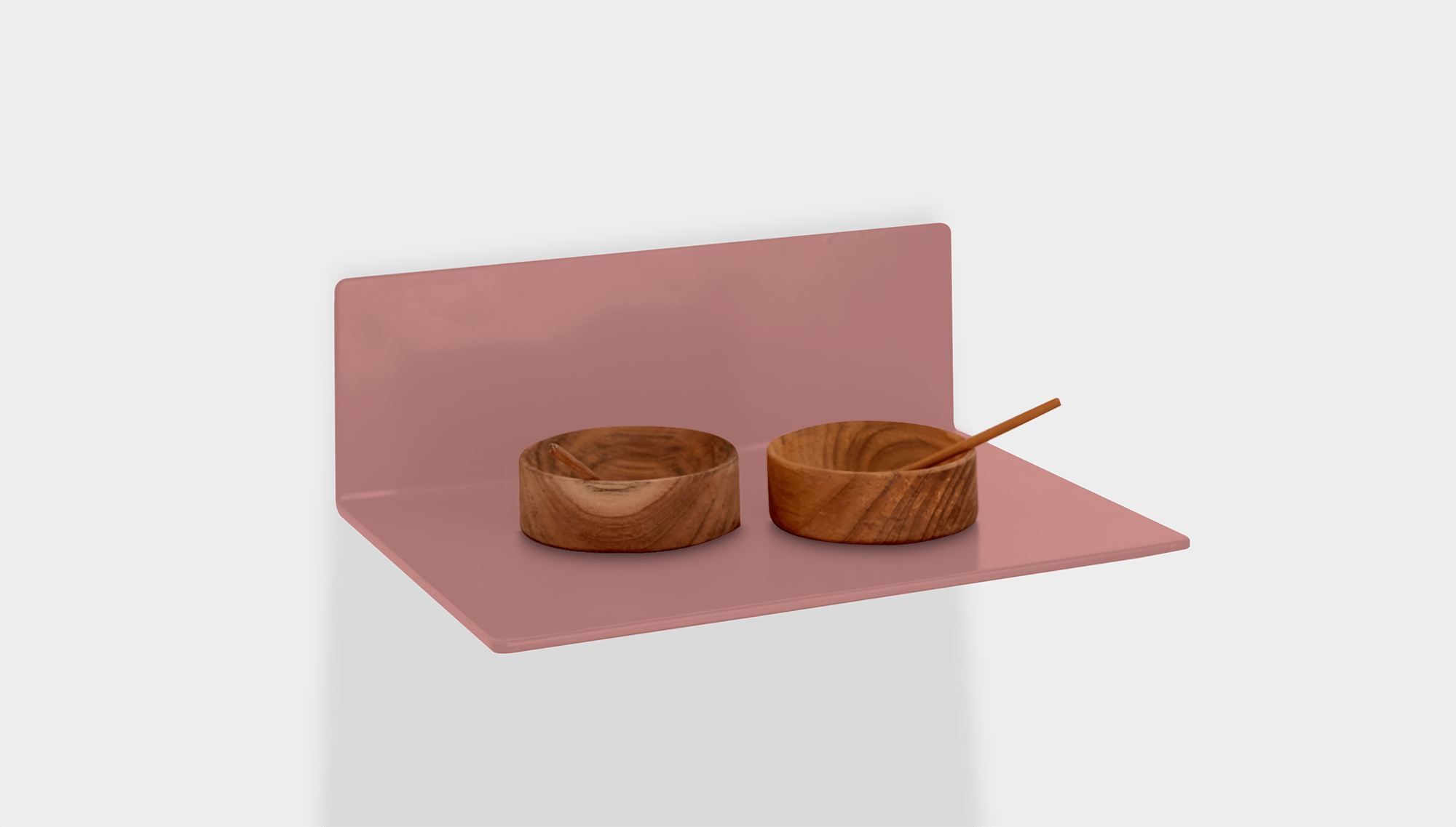 reddie-raw shelf 30W x 22D x 10H (+1cm floating off wall) *cm / Metal~Pink Andi Floating Reversible Shelf