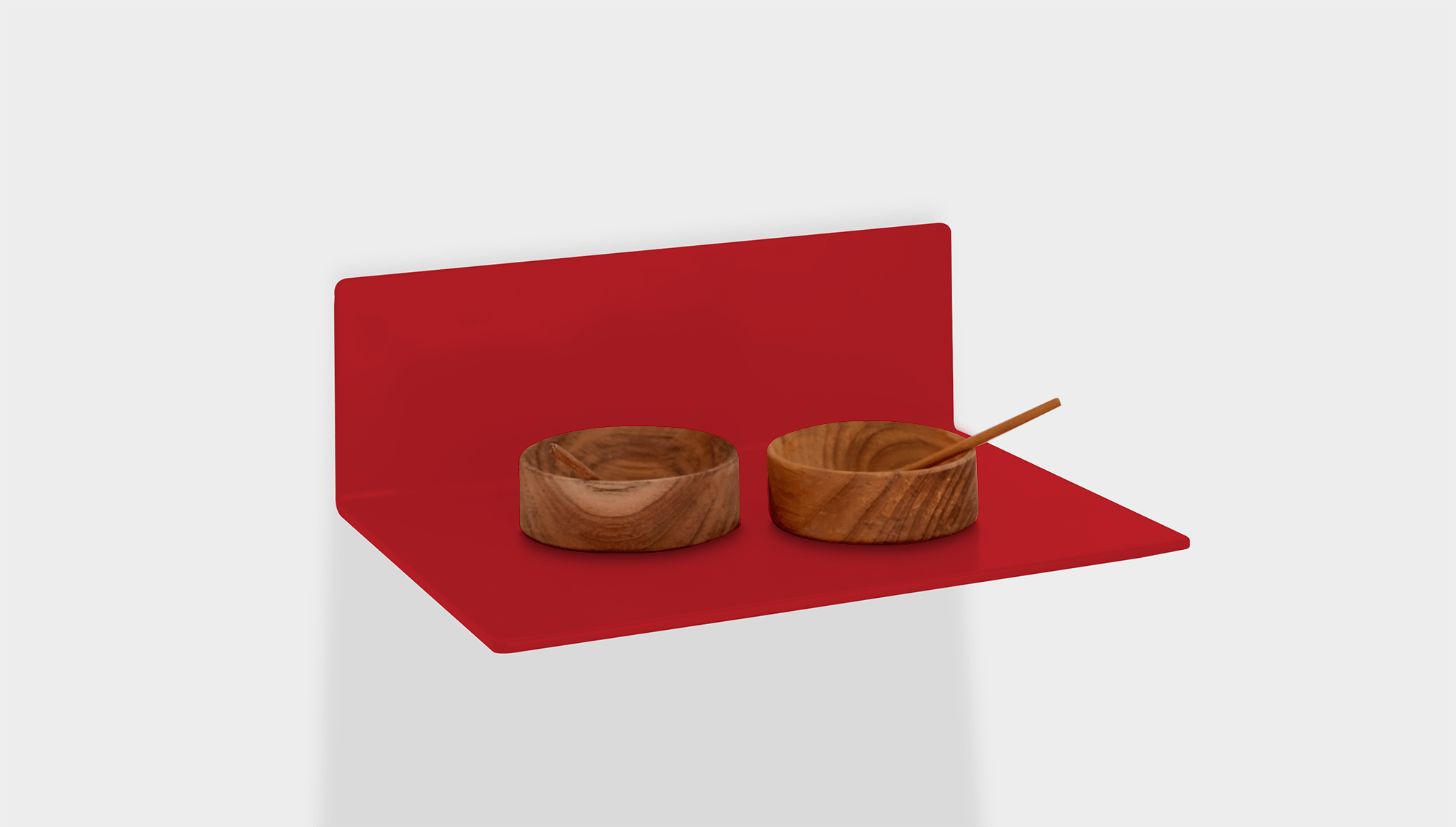 reddie-raw shelf 30W x 22D x 10H (+1cm floating off wall) *cm / Metal~Red Andi Floating Reversible Shelf