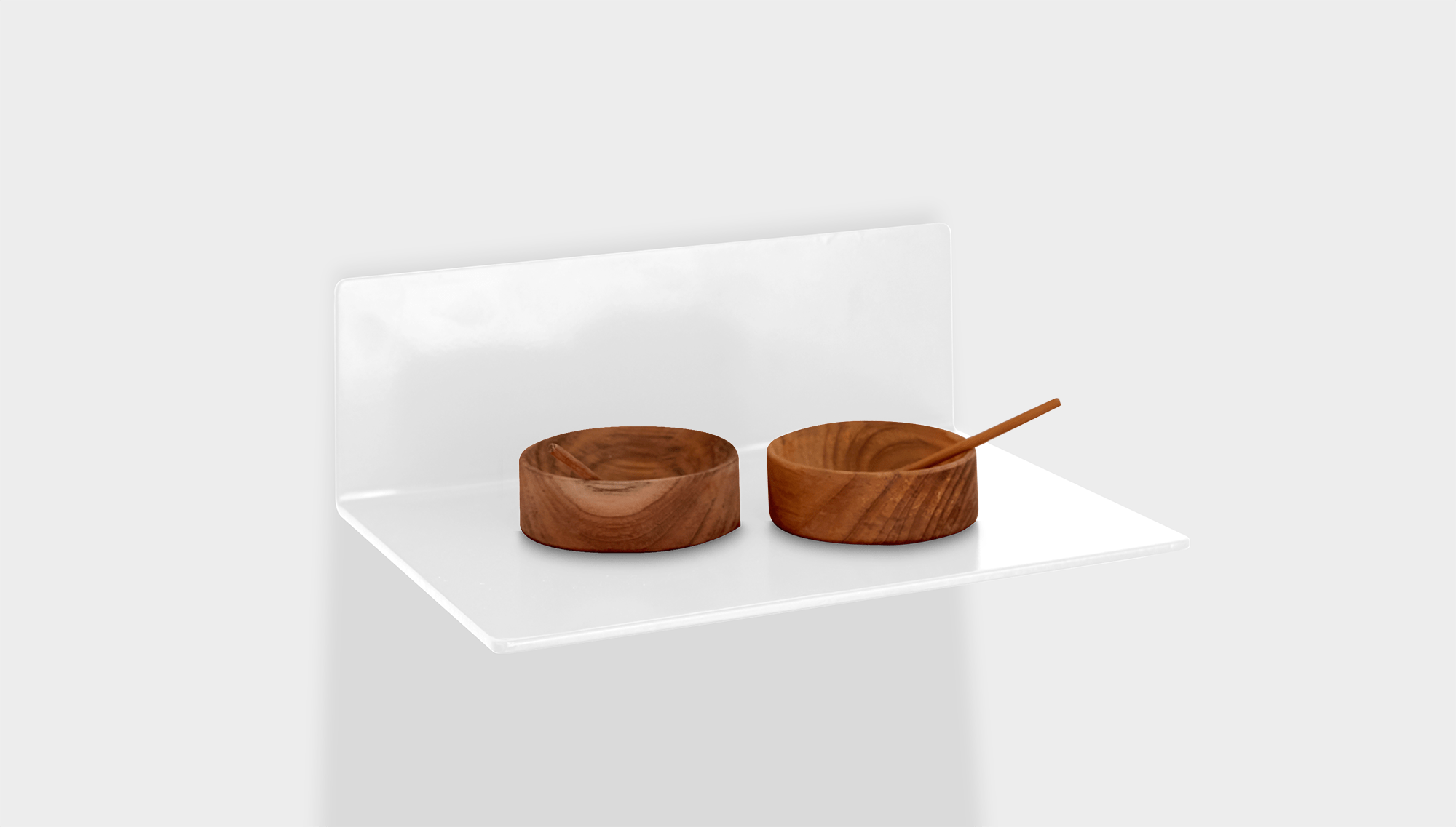 reddie-raw shelf 30W x 22D x 10H (+1cm floating off wall) *cm / Metal~White Andi Floating Reversible Shelf