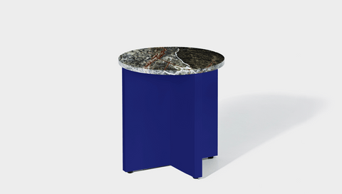 reddie-raw Side Table 45dia x 45H *cm / Stone~Forest Green / Metal~Navy Bob Side Table Round