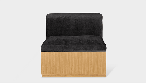 reddie-raw sofa MIDDLE 80W x 95D x 73H (43H seat) *cm / Fabric~Magma_Onyx / Wood Veneer~Oak Dylan Sofa