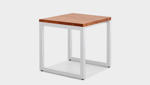 reddie-raw square side table 45W x 45D x 45H *cm / Wood Teak~Natural / Metal~White Suzy Side Table Square