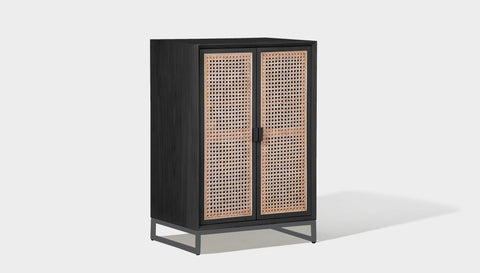 reddie-raw storage cupboard 60W x 45D x 90H *cm (no planter box) / Wood Teak~Black / Metal~Grey NCW Storage Wood Unit with and without planter