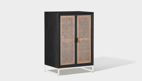 reddie-raw storage cupboard 60W x 45D x 90H *cm (no planter box) / Wood Teak~Black / Metal~White NCW Storage Wood Unit with and without planter